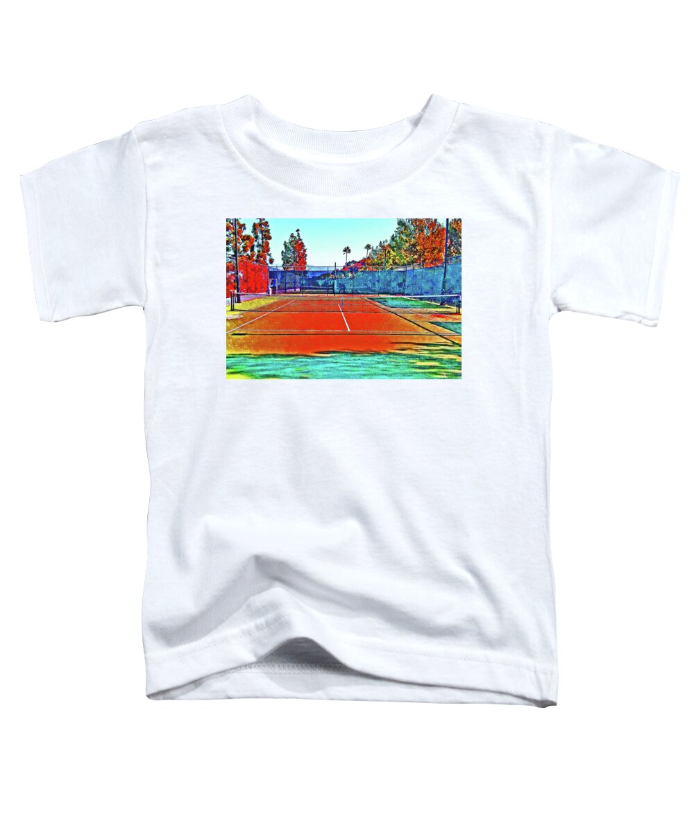 Abstract Toddler T-Shirt featuring the photograph Abstract Tennis Court by Andrew Lawrence