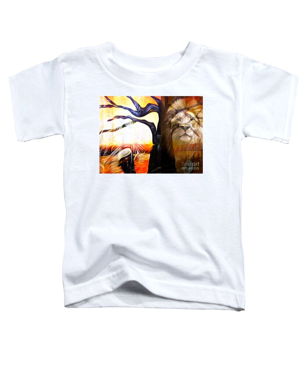  Toddler T-Shirt featuring the mixed media African Land by Fania Simon