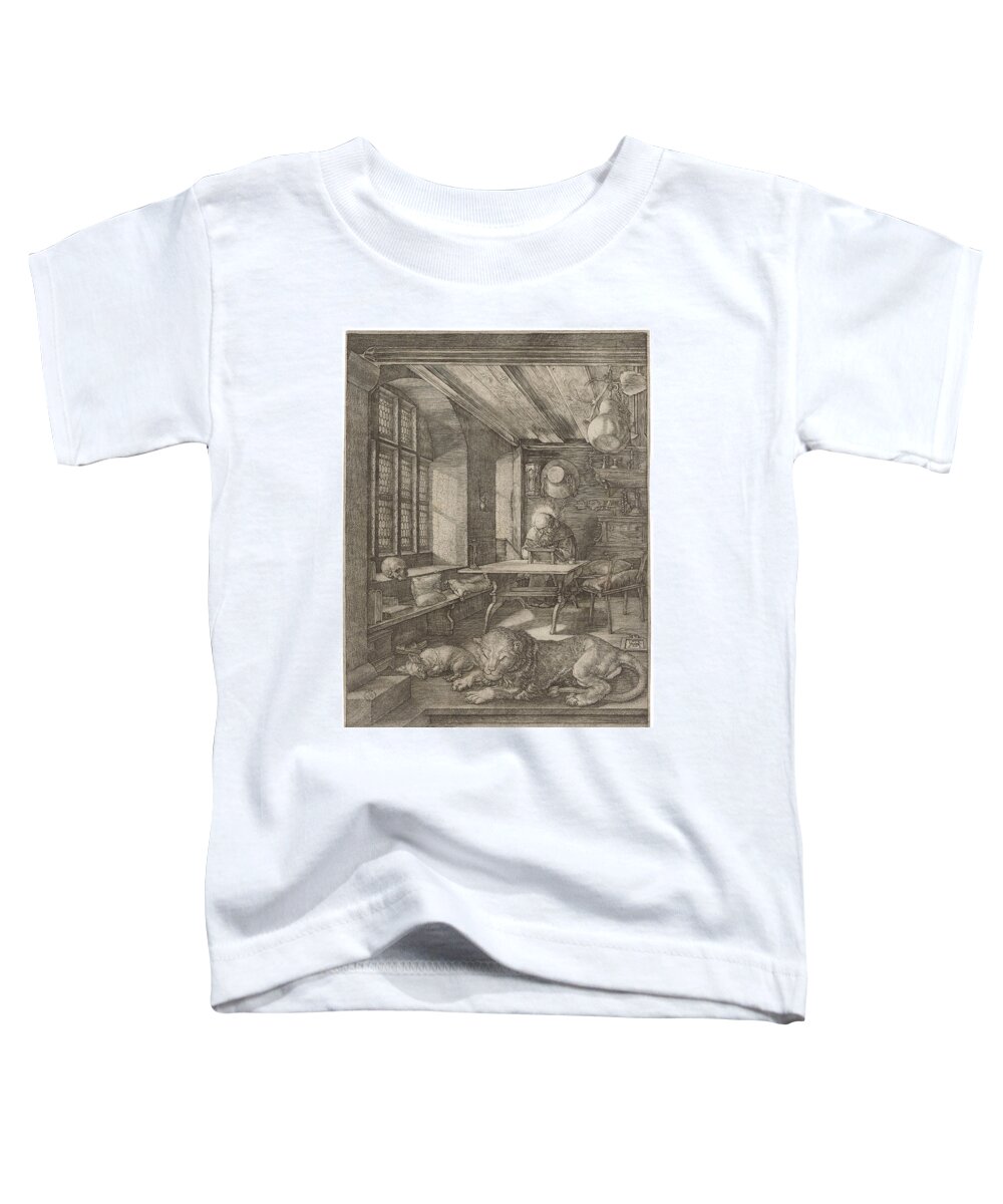 Albrecht Toddler T-Shirt featuring the painting ALBRECHT DURER St Jerome in his Study by MotionAge Designs