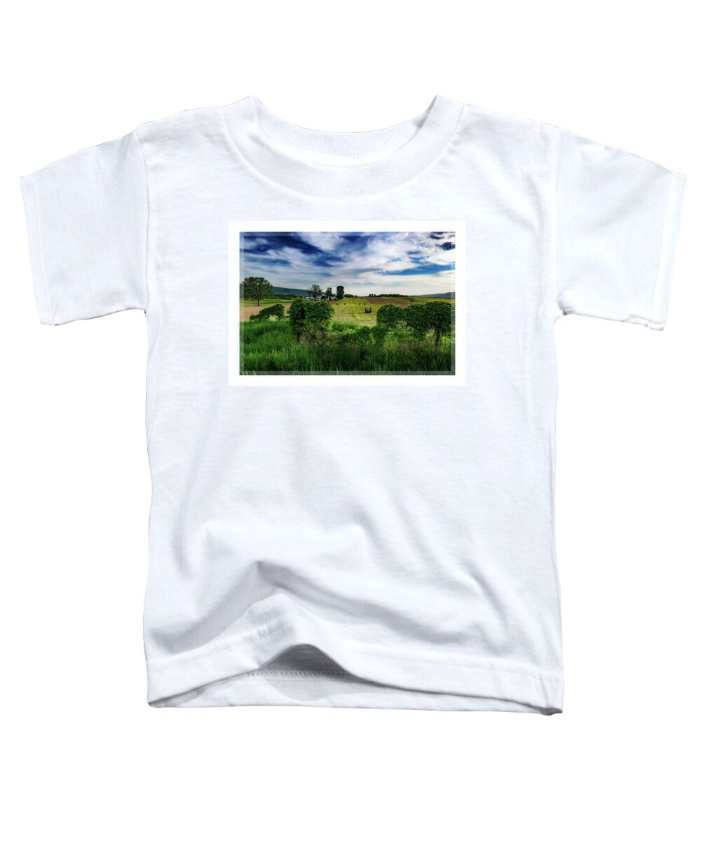 Amish Farm Toddler T-Shirt featuring the photograph Amish Farm 1 by ARTtography by David Bruce Kawchak