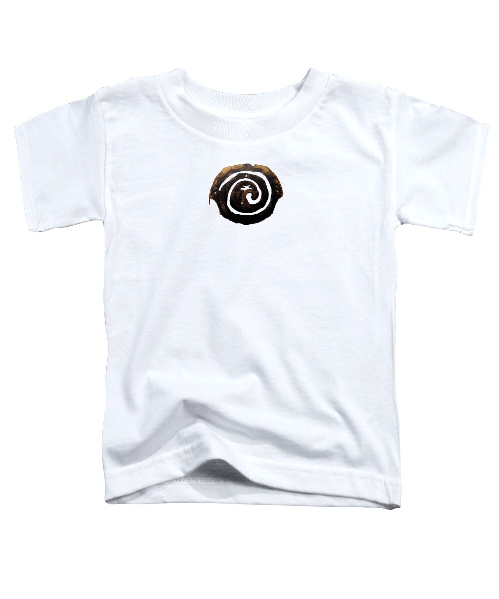 Abstract Toddler T-Shirt featuring the painting Ancient Ammonite by Stephenie Zagorski