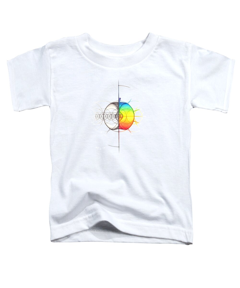 Apple Toddler T-Shirt featuring the drawing Apple Geometry Spectrum by Nathalie Strassburg