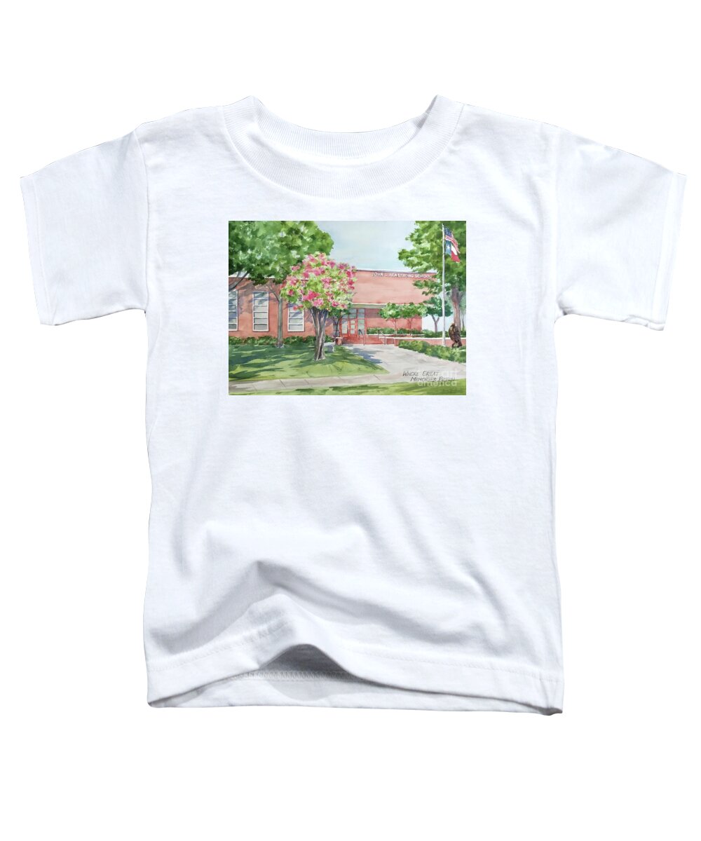 Armstrong Toddler T-Shirt featuring the painting Armstrong Elementary by Liana Yarckin