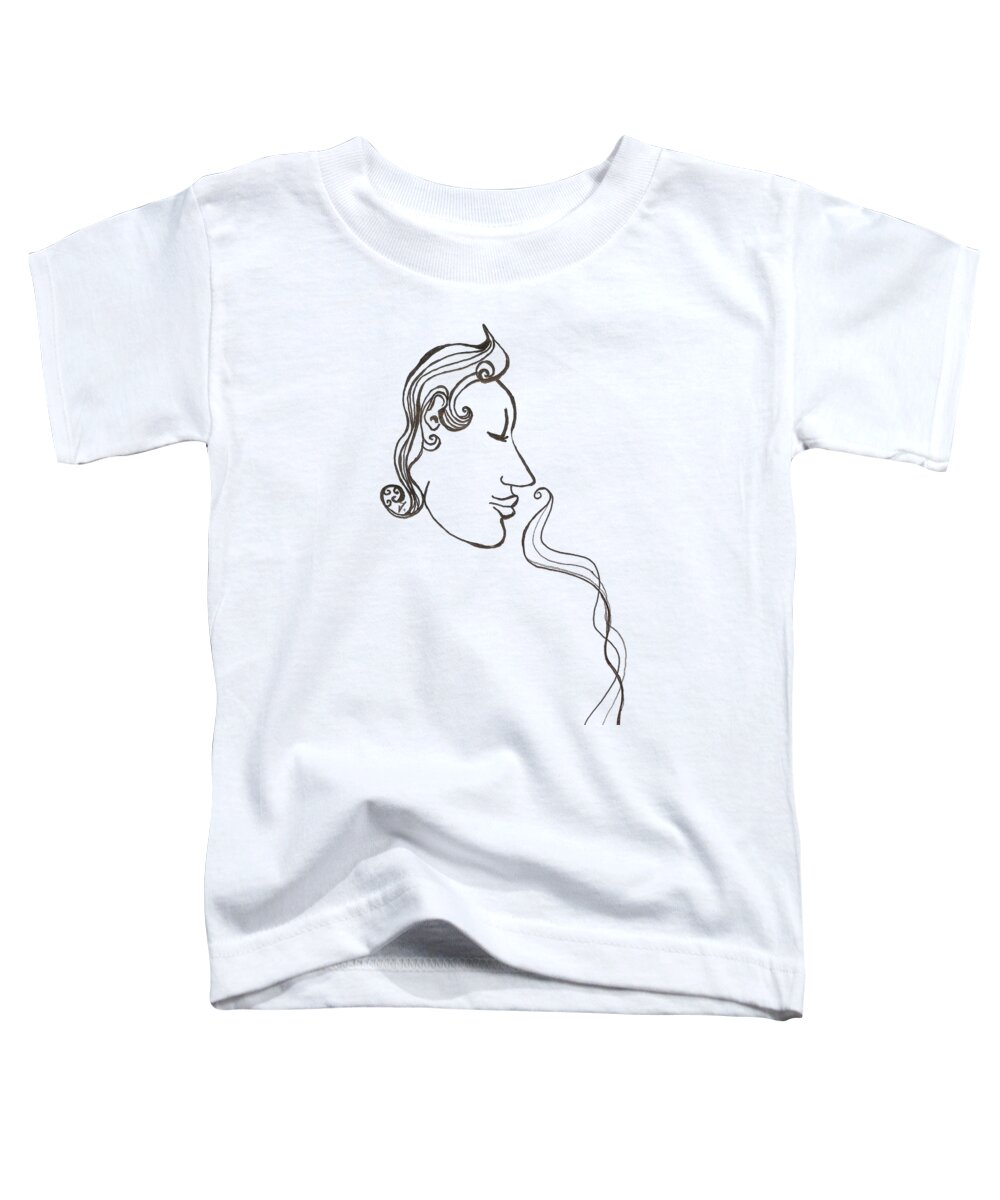 Smell Toddler T-Shirt featuring the drawing Aromata by Vicki Noble