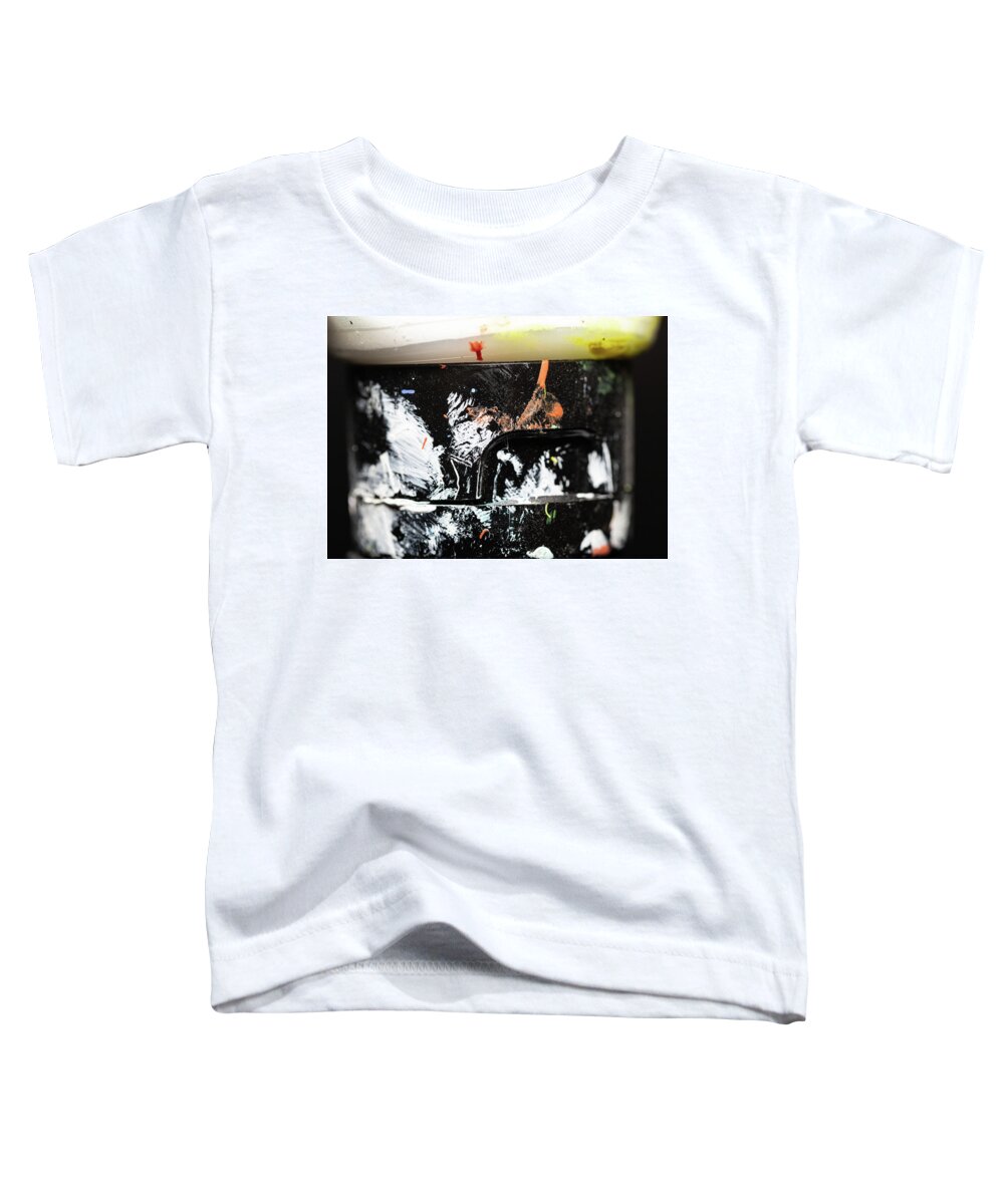 Abstract Toddler T-Shirt featuring the photograph Artist Tools - Macro 6 by Amelia Pearn