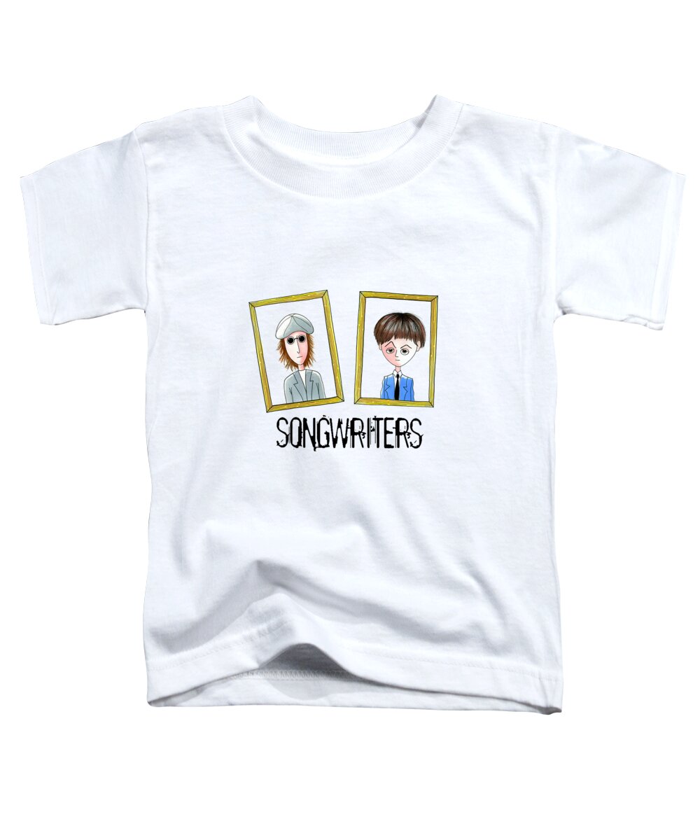 Beatles Toddler T-Shirt featuring the painting Songwriters by Andrew Hitchen