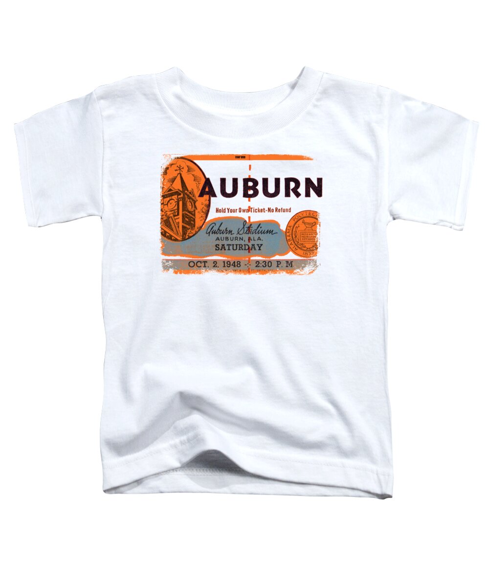 La Tech Toddler T-Shirt featuring the mixed media 1948 Auburn vs. LA Tech by Row One Brand