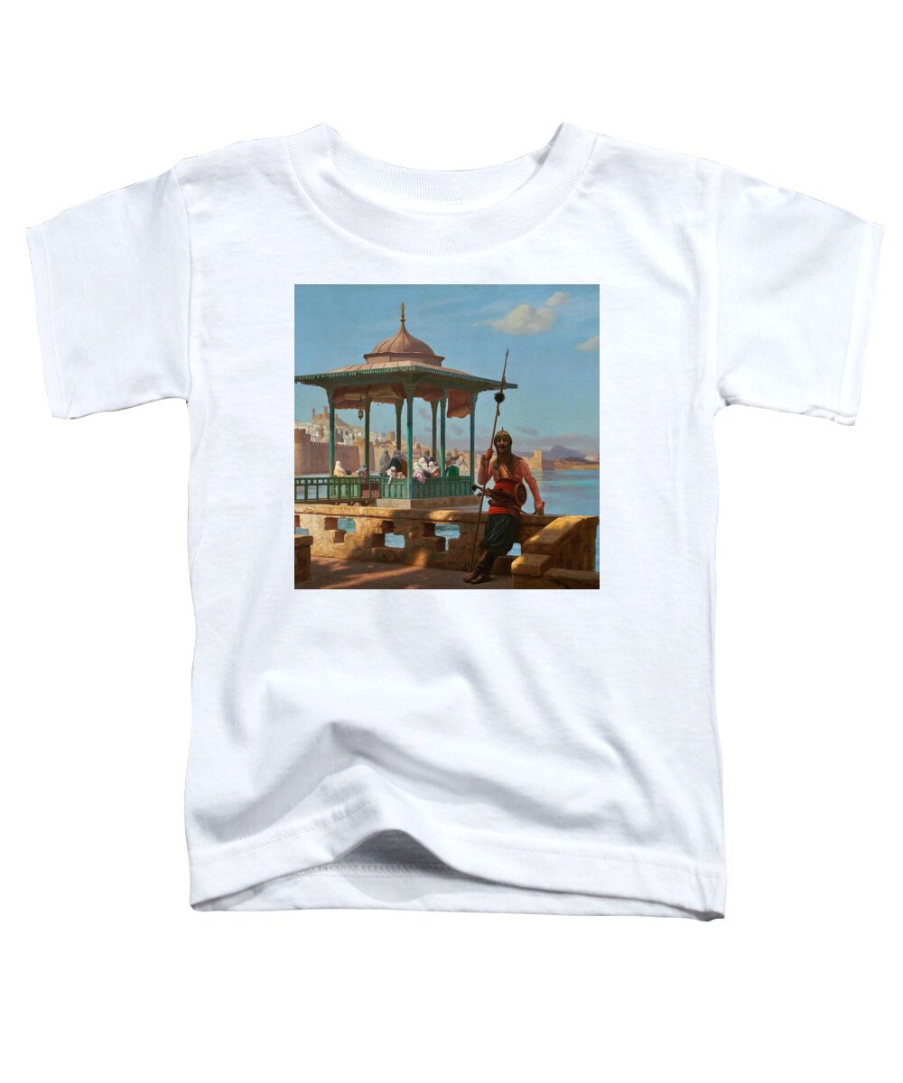  The Harem In A Kiosk Toddler T-Shirt featuring the painting The Harem in a Kiosk by Jean-Leon Gerome