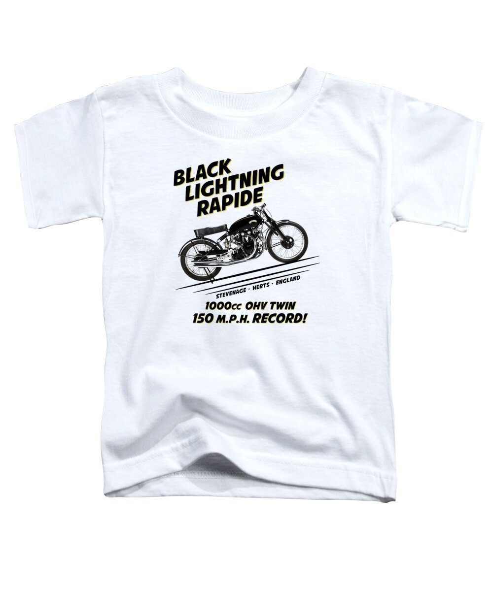 Vincent Black Lightning Toddler T-Shirt featuring the photograph Vincent Black Lightning by Mark Rogan