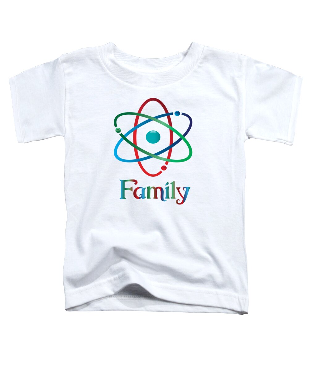Atoms Family Toddler T-Shirt featuring the digital art Atoms Family, Science, Shirt,Tshirt, Sweatshirt,Gift, Hoodie, Funny Shirt, Engineering, Engineer by David Millenheft