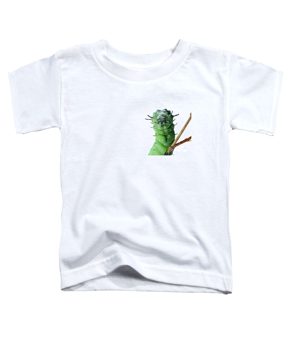 Attacus Toddler T-Shirt featuring the photograph Attacus atlas caterpillar by Frederic Bourrigaud