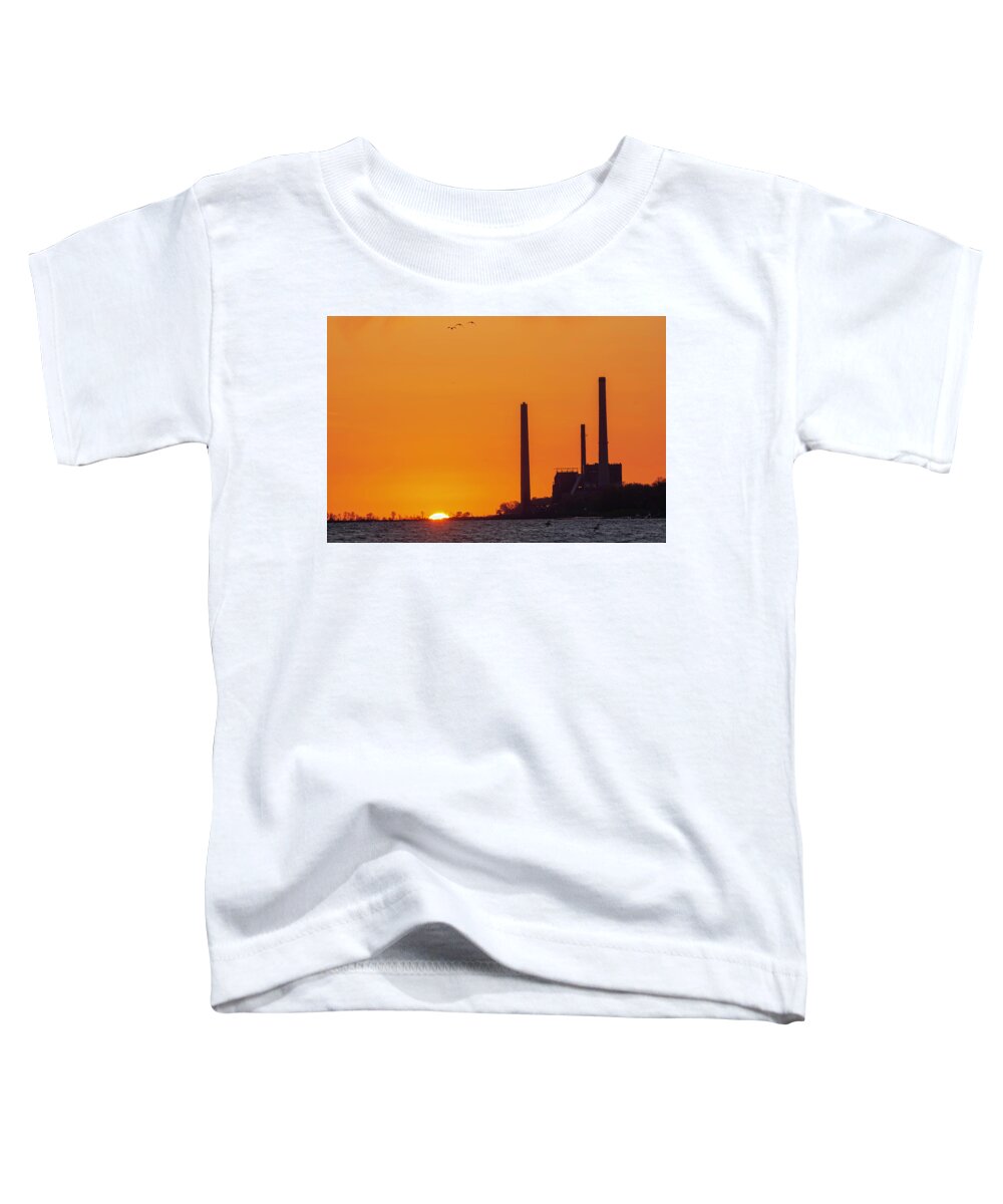 Avon Toddler T-Shirt featuring the photograph Avon Power Plant Sunrise by James McClintock