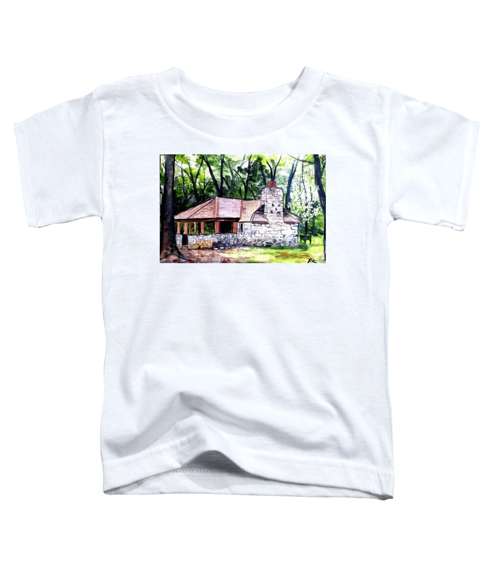 Babler Toddler T-Shirt featuring the painting Babler in May by Alexandria Weaselwise Busen