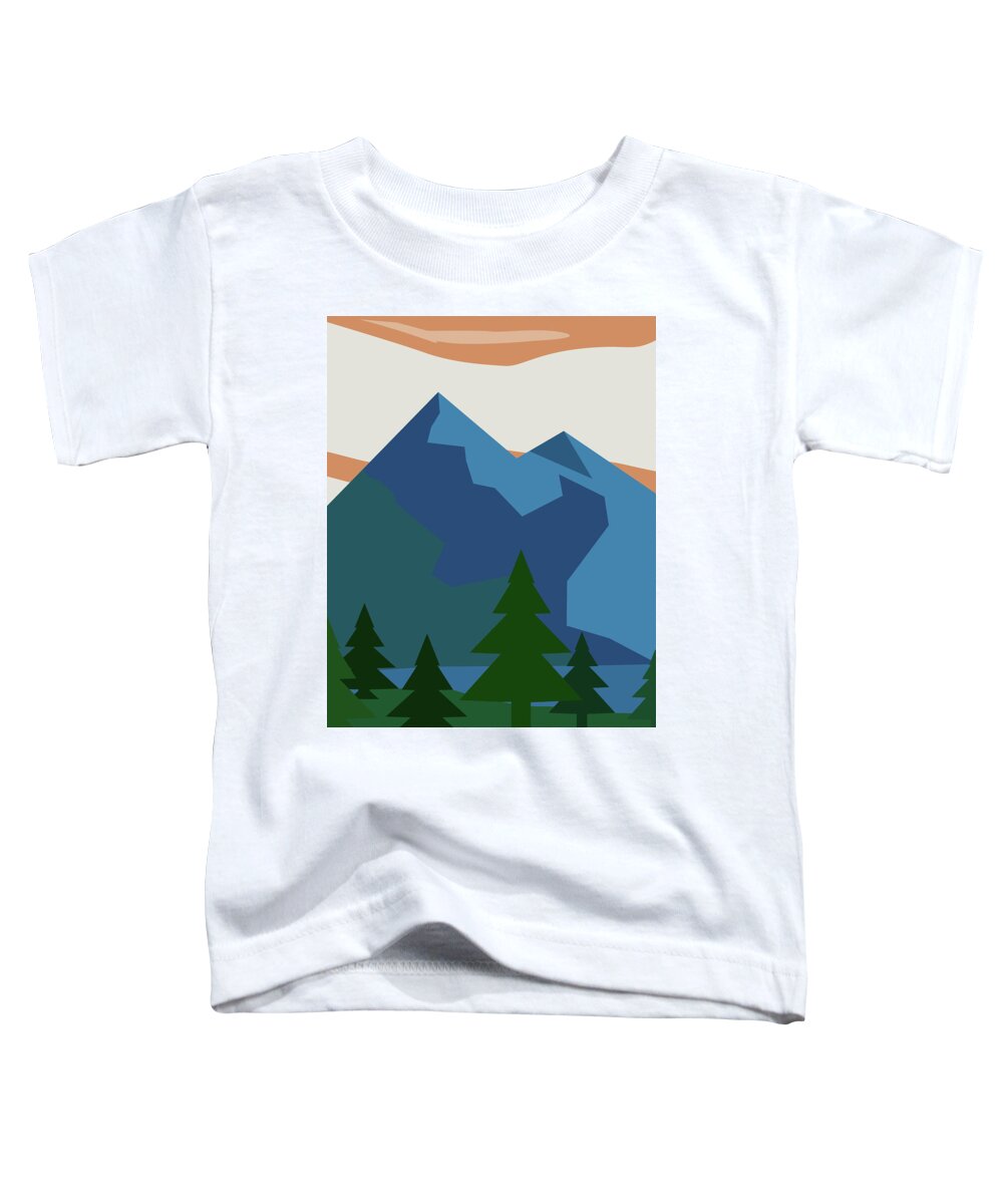 Beautiful Mountain Wilderness Toddler T-Shirt featuring the digital art Beautiful Mountain Wilderness by Dan Sproul