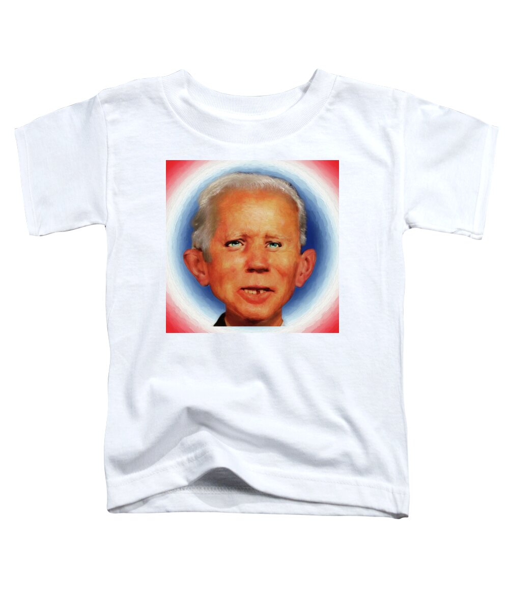 Biden Toddler T-Shirt featuring the digital art Biden Presidential Portrait by John Haldane