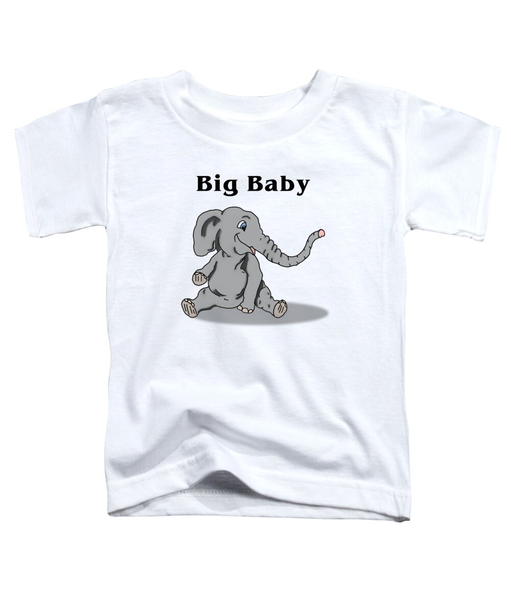 Elephant Toddler T-Shirt featuring the digital art Big Baby by John Haldane