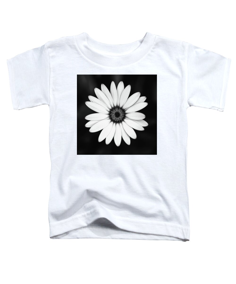 African Daisy Toddler T-Shirt featuring the photograph Black And White African Daisy by Tanya C Smith