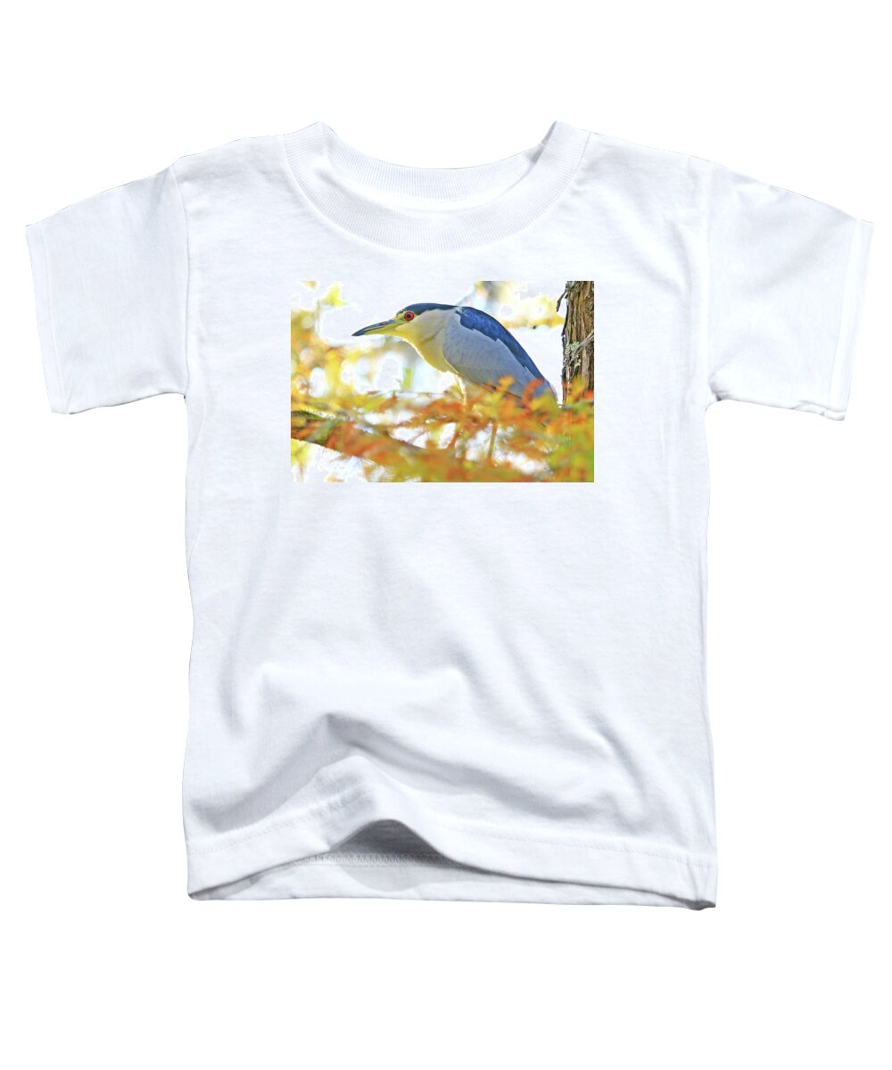Black-crowned Night-heron Toddler T-Shirt featuring the photograph Black-crowned Night-Heron by Shixing Wen