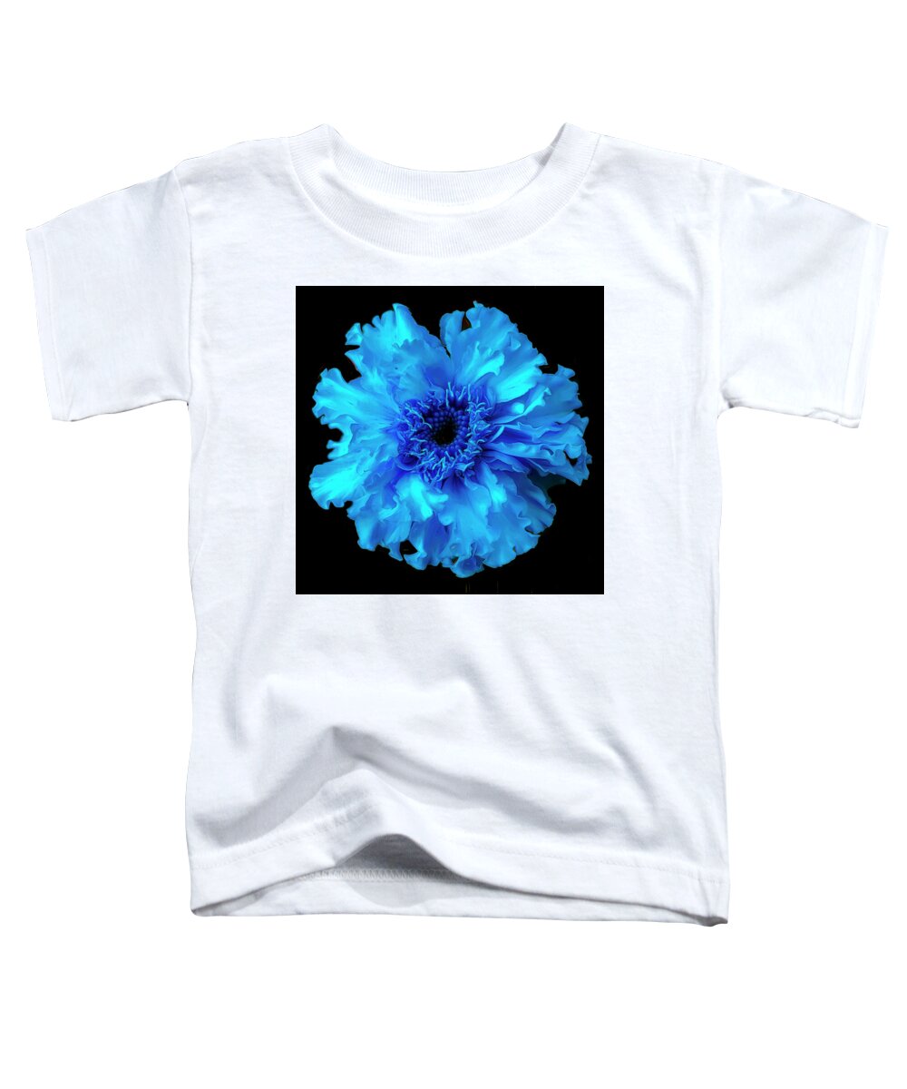  Toddler T-Shirt featuring the digital art Blue Blossom by Cindy Greenstein