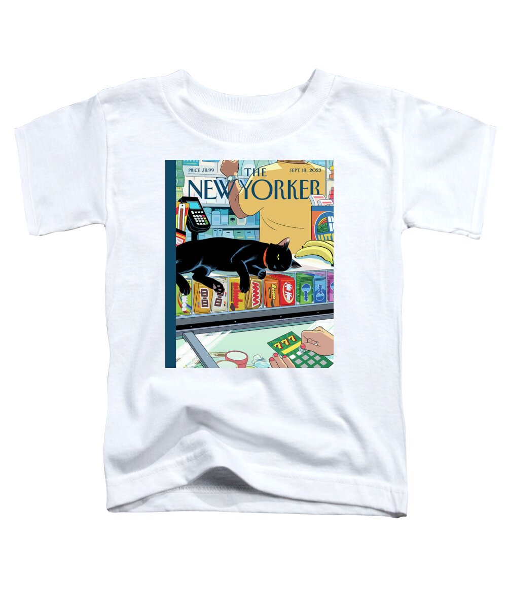 151297 Toddler T-Shirt featuring the painting Bodega Cat by R Kikuo Johnson