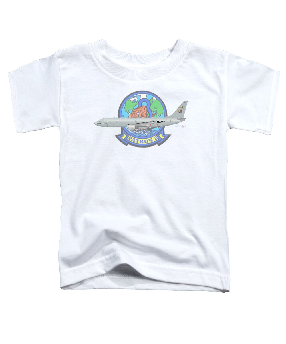 Boeing Toddler T-Shirt featuring the digital art Boeing P-8A Poseidon VP-8 by Arthur Eggers