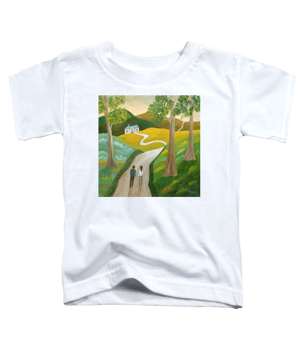 Trees Toddler T-Shirt featuring the painting Bringing You Home by Angeles M Pomata