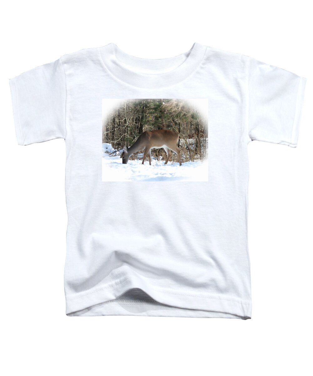 Deer Snow Landscape Wma Toddler T-Shirt featuring the photograph Buck Shoals Dec2017 by Jerry Battle
