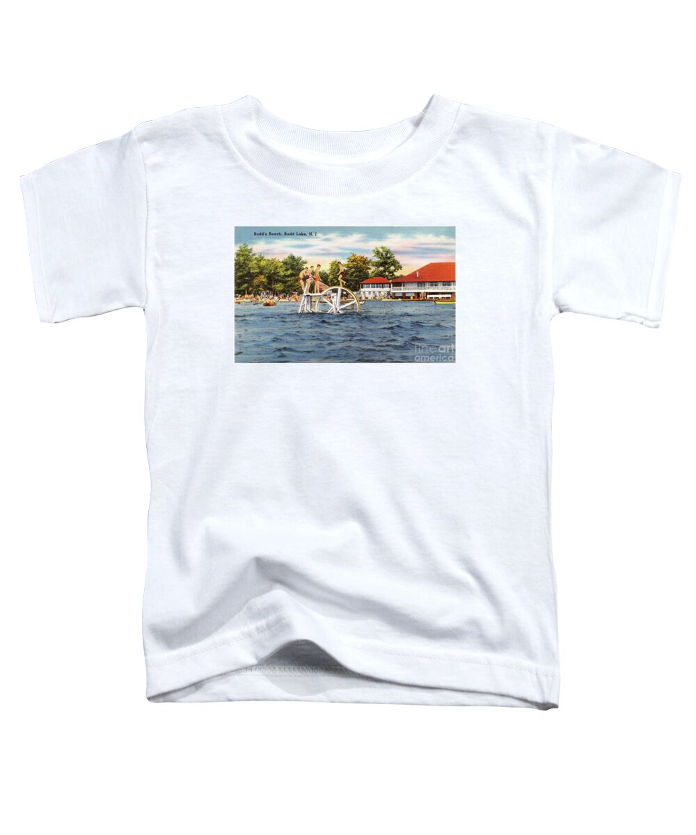 Budd Toddler T-Shirt featuring the photograph Budds Beach at Budd Lake, NJ by Mark Miller