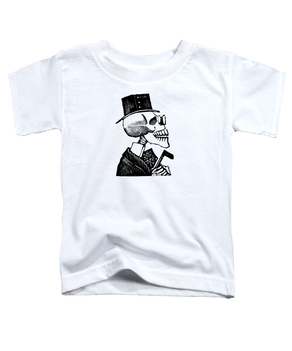 Calavera Man Toddler T-Shirt featuring the digital art Calavera Man by Eclectic at Heart