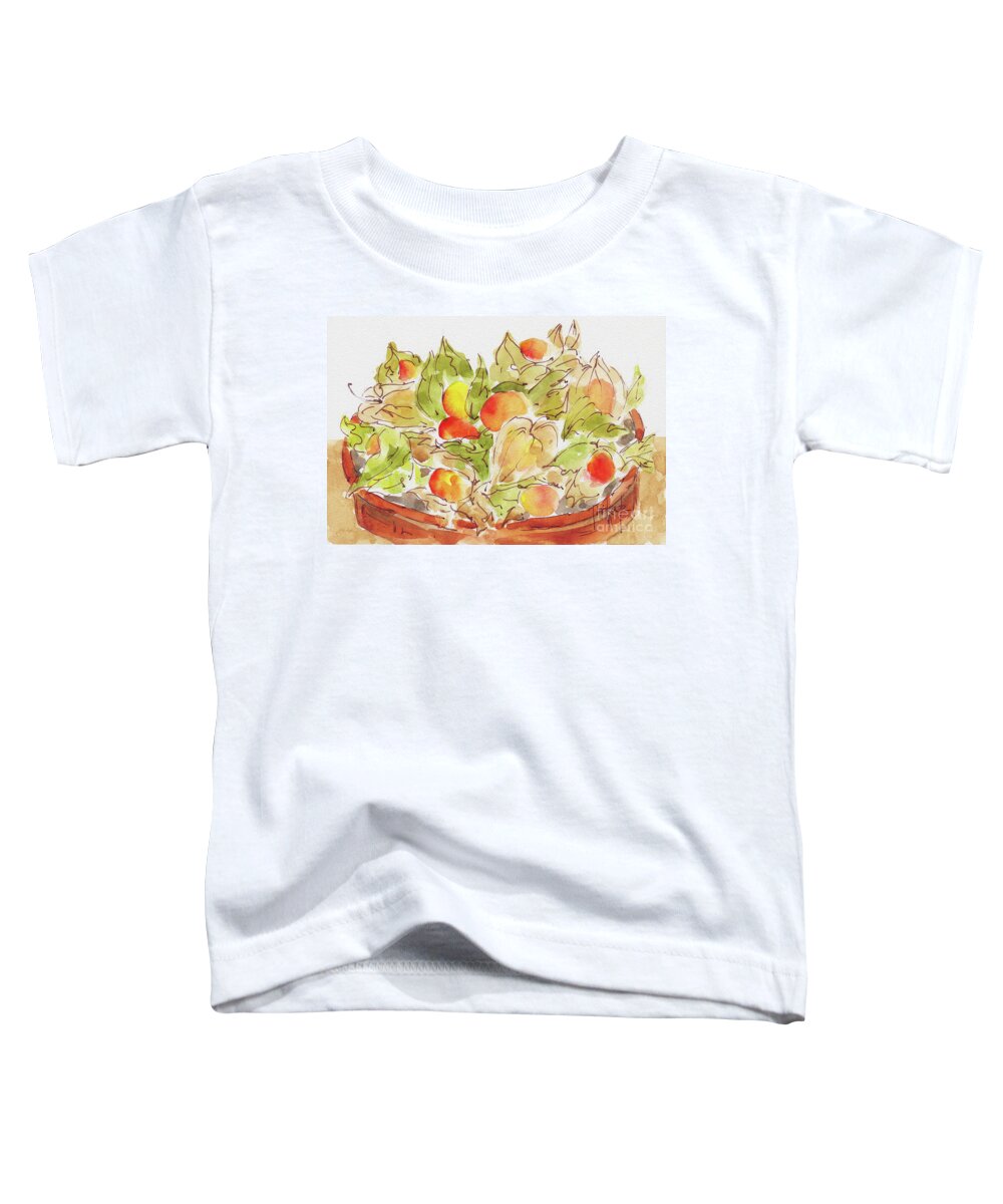 Impressionism Toddler T-Shirt featuring the painting Cape Gooseberries In A Cazuala by Pat Katz