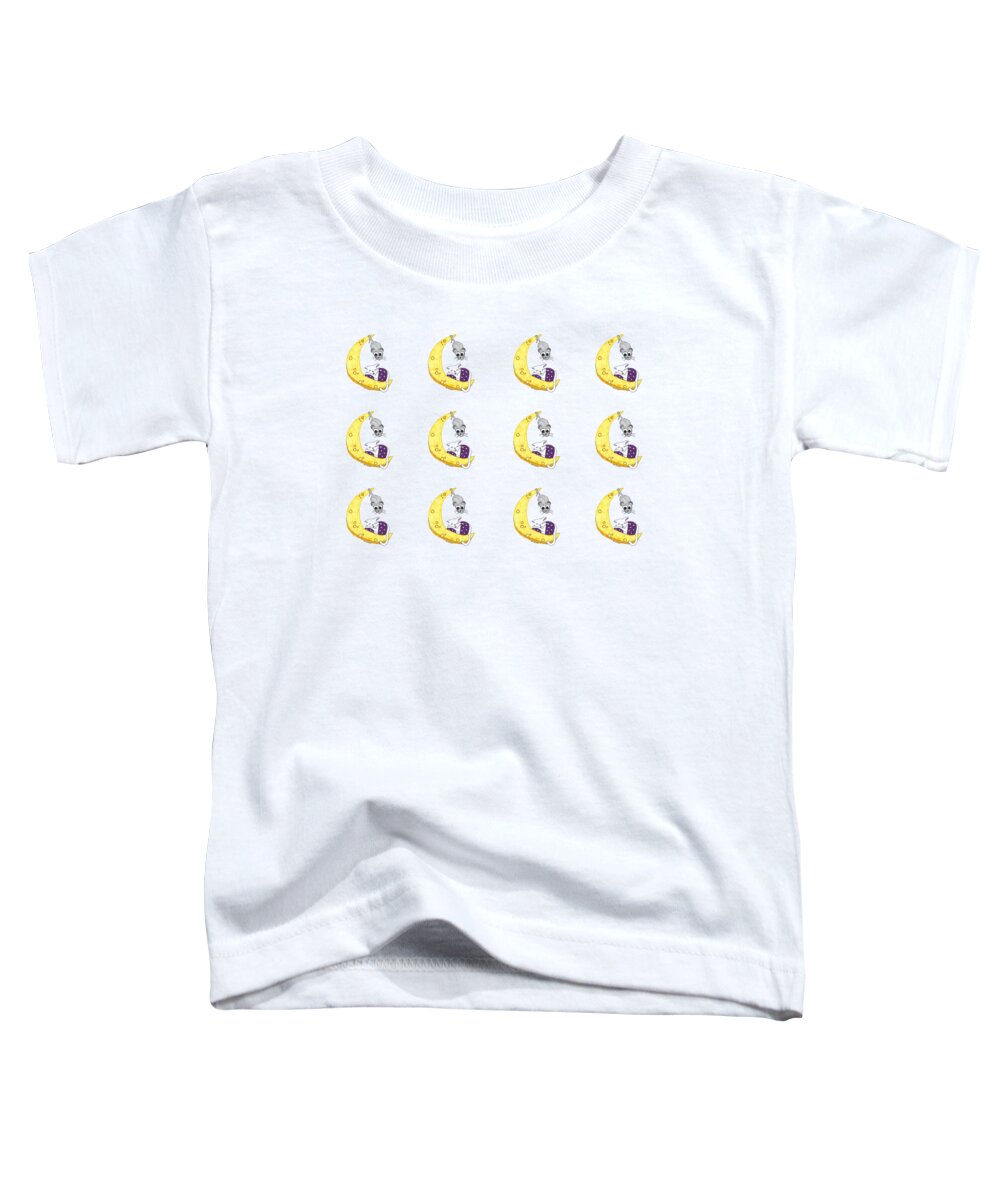 Cat Toddler T-Shirt featuring the mixed media Cat Napping Pattern with Transparent Background by Ali Baucom