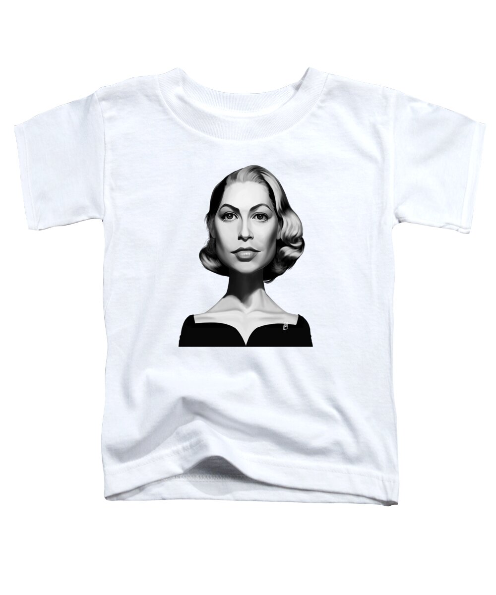 Illustration Toddler T-Shirt featuring the digital art Celebrity Sunday - Grace Kelly by Rob Snow