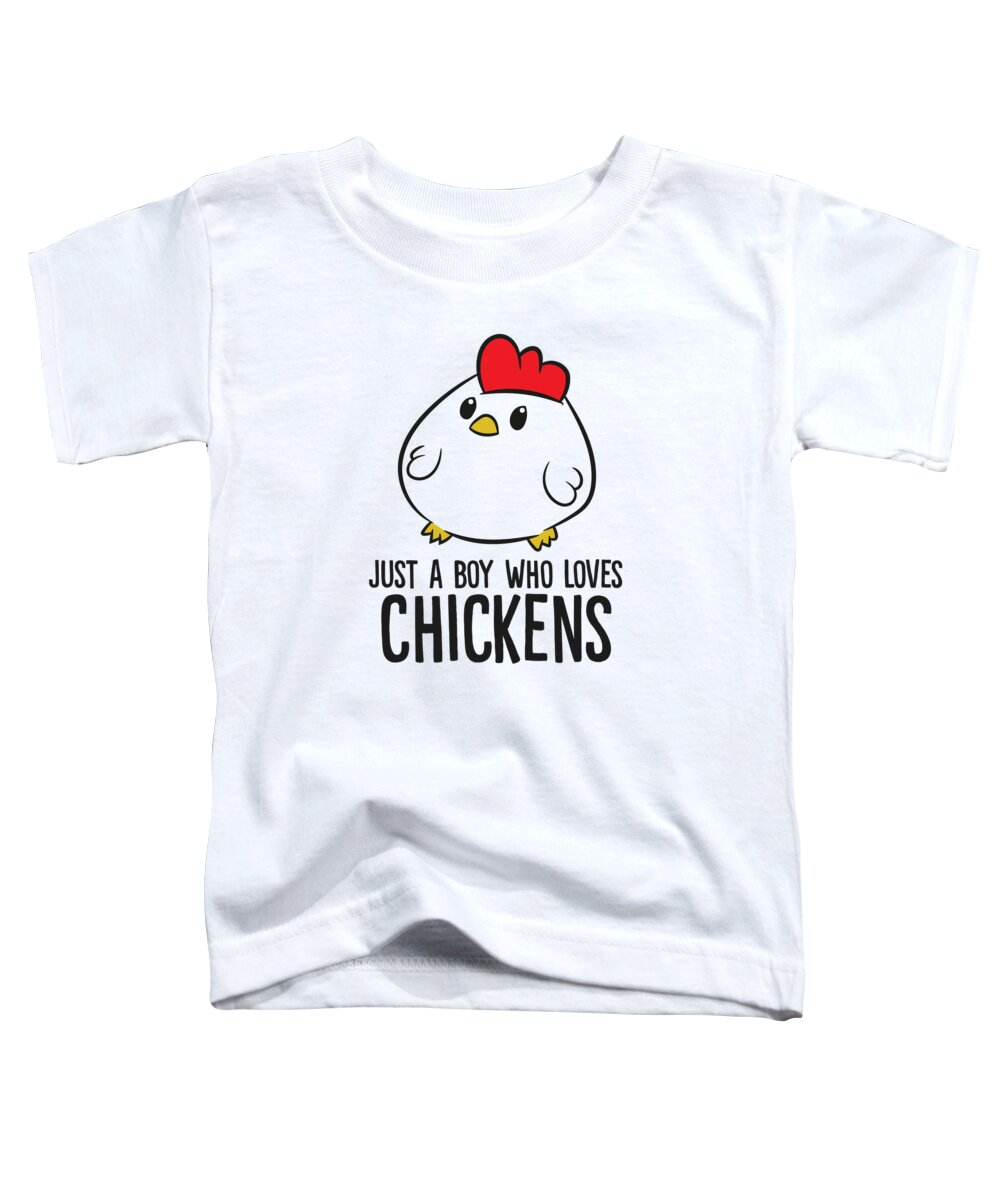 Chicken Toddler T-Shirt featuring the tapestry - textile Chicken Boy Just a Boy Who Loves Chickens by EQ Designs