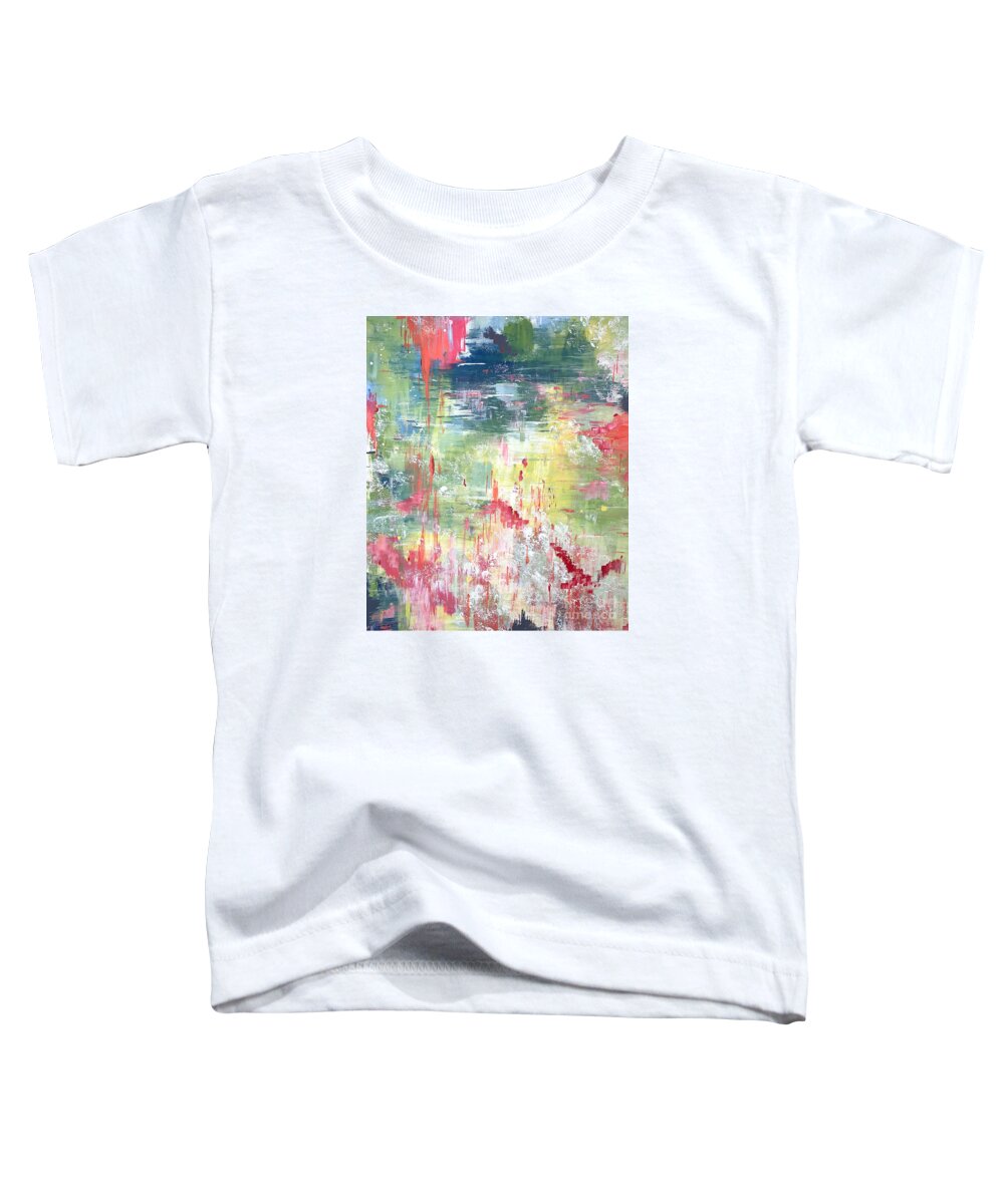 Abstract Painting Toddler T-Shirt featuring the painting Christmas Lights by Christie Olstad