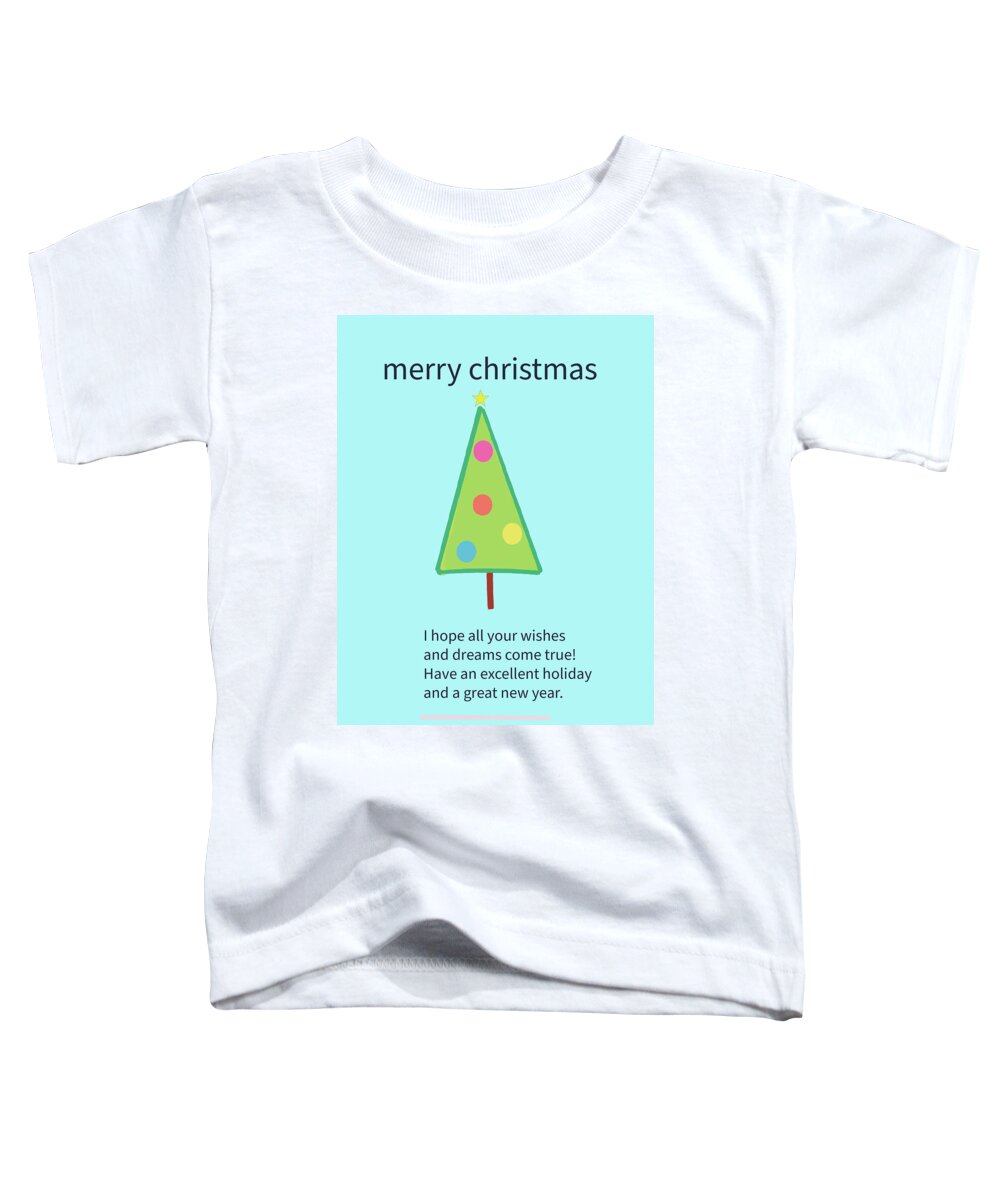 Holiday Toddler T-Shirt featuring the digital art merry Christmas tree by Ashley Rice