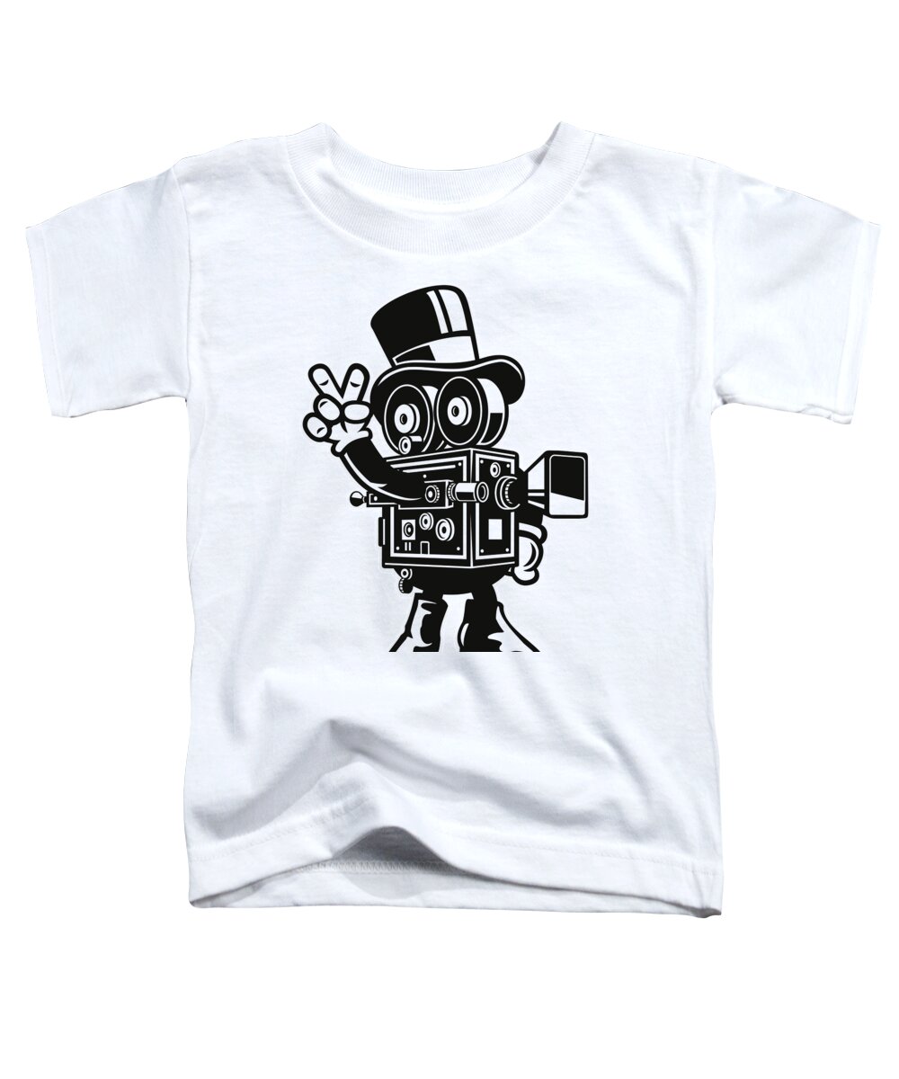Camera Toddler T-Shirt featuring the digital art Classic Camera man by Long Shot