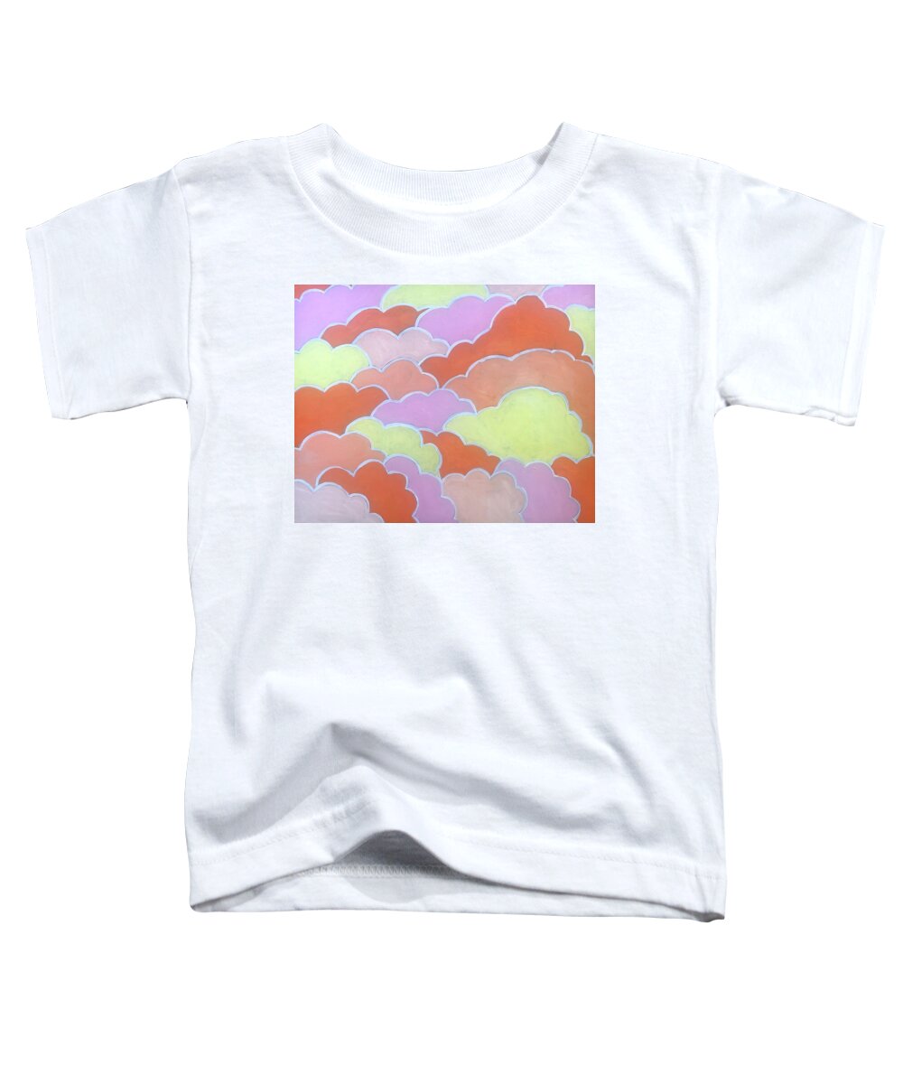  Toddler T-Shirt featuring the painting Clouds by Jam Art