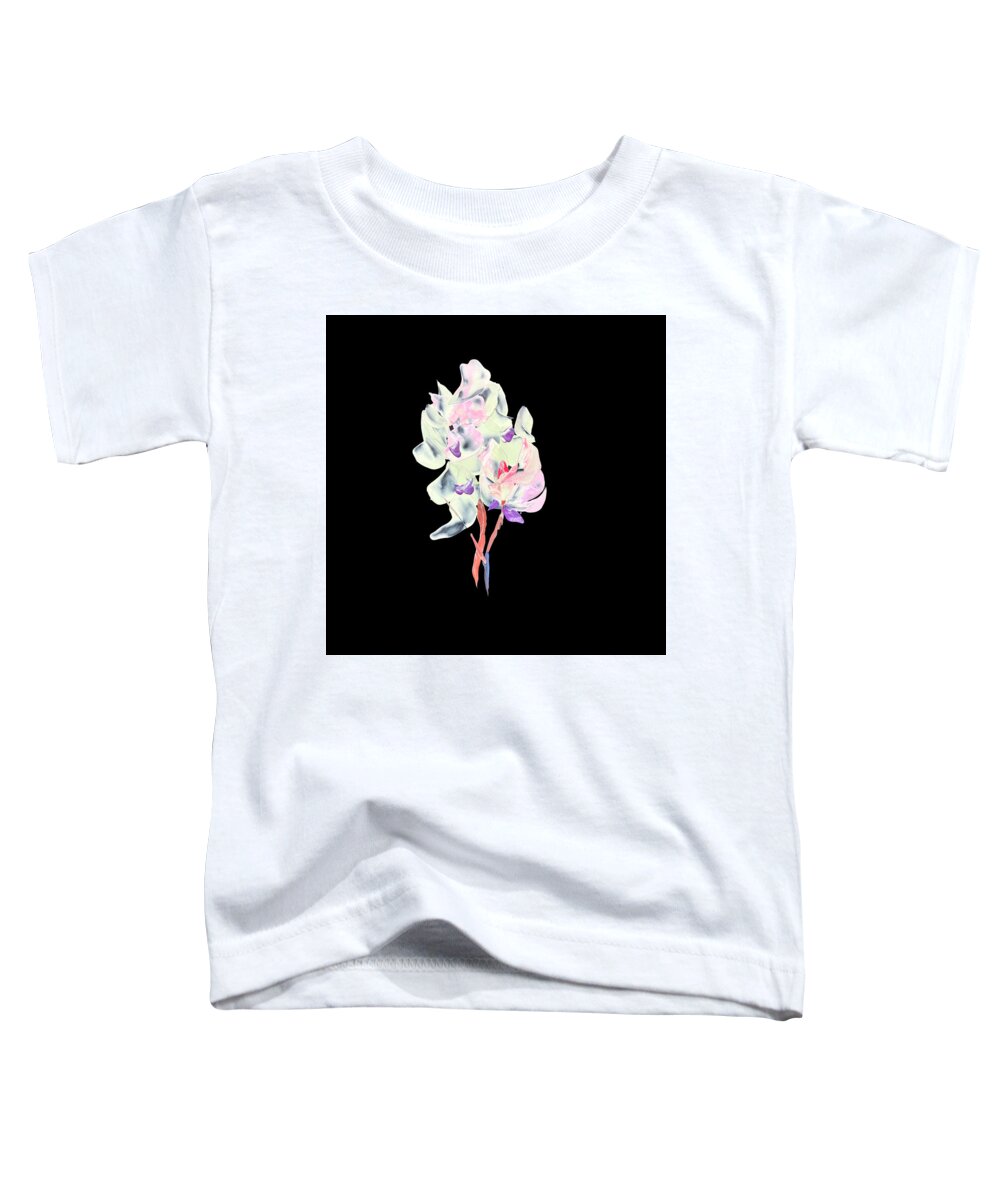 Flower. Petals Toddler T-Shirt featuring the painting Cotton Candy Buds by Tommy McDonell
