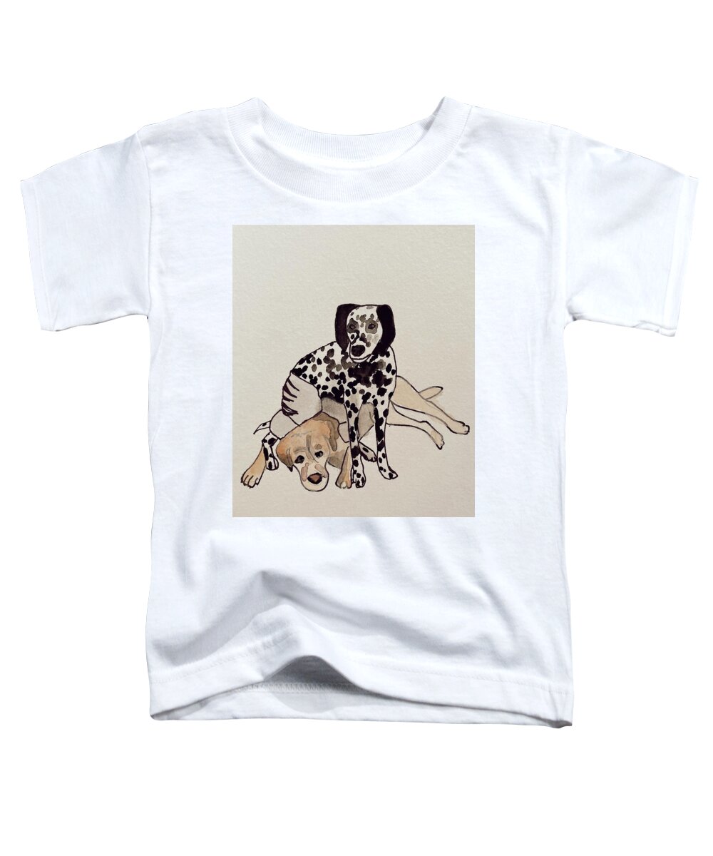  Toddler T-Shirt featuring the painting Custom order Christian Lemay by Meredith Palmer