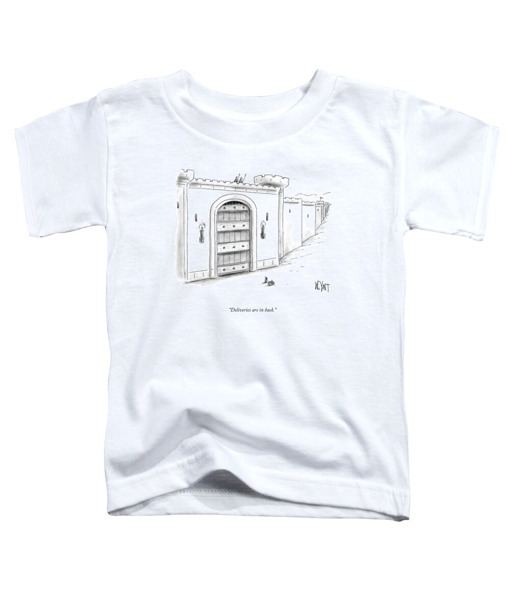 Deliveries Are In Back. Toddler T-Shirt featuring the drawing Deliveries Are In Back by Christopher Weyant