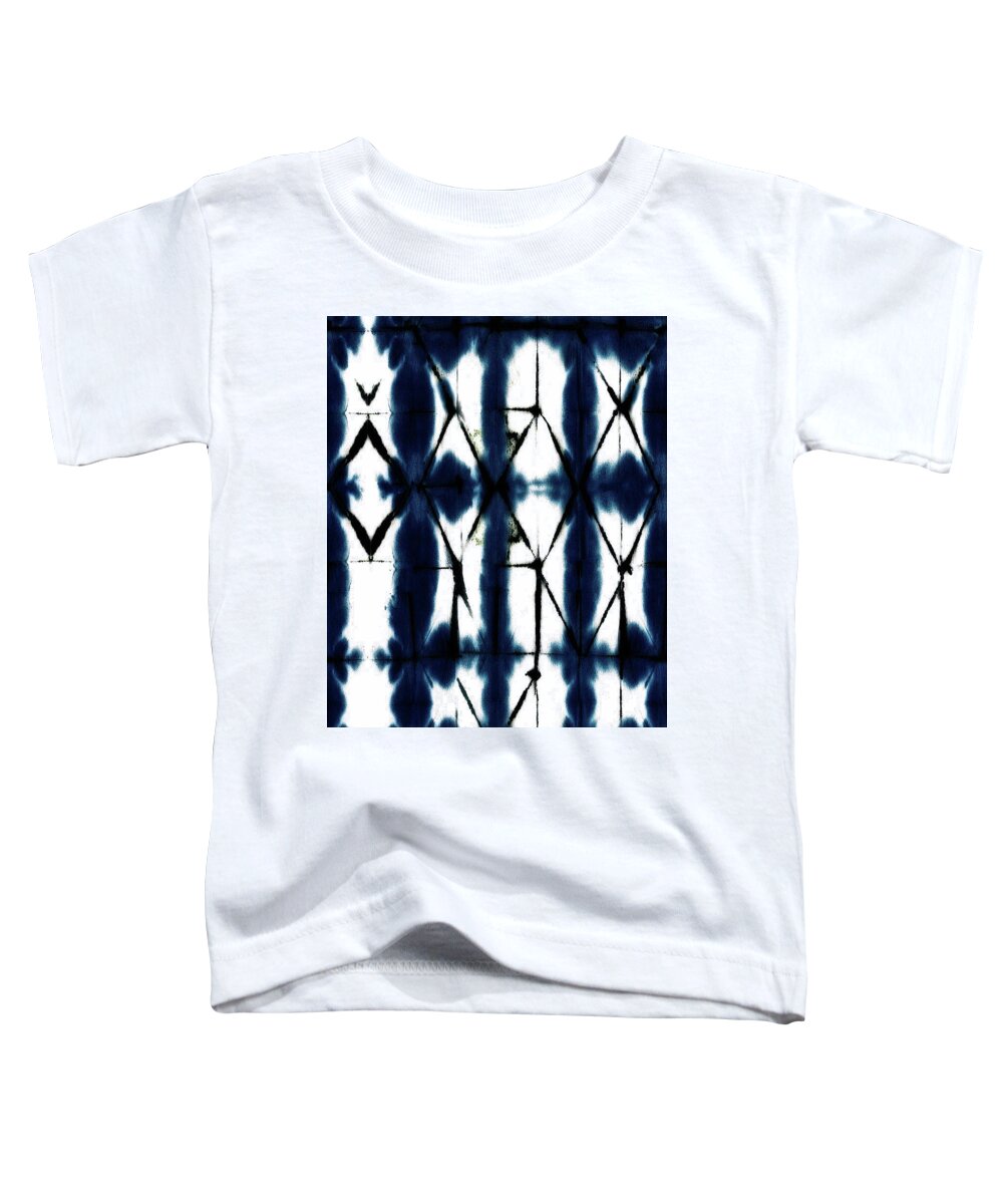 Shibori Toddler T-Shirt featuring the digital art Diamond Shibori Pattern Seamless Repeat by Sand And Chi