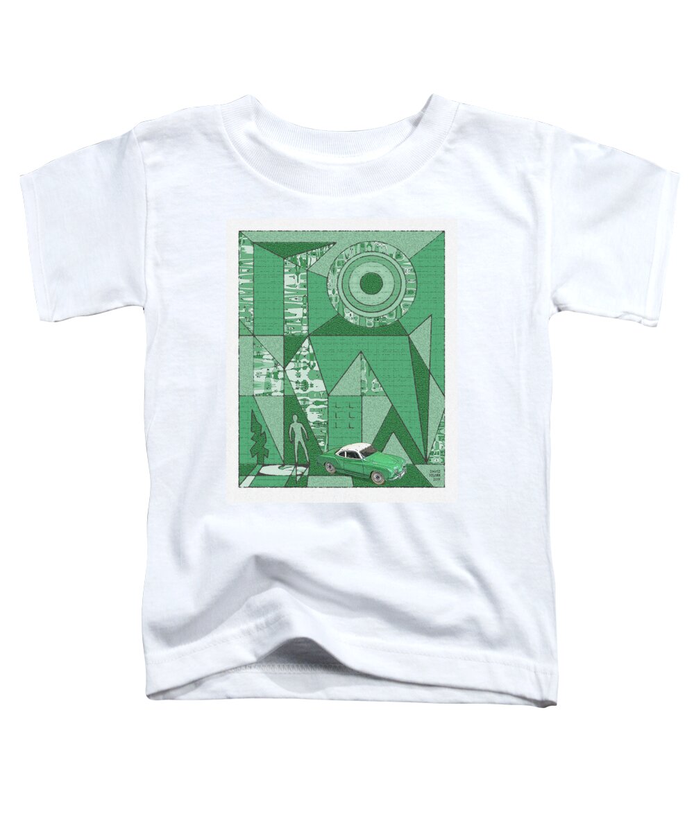 Dinky Toys Toddler T-Shirt featuring the digital art Dinky Toys / Karmann Ghia by David Squibb