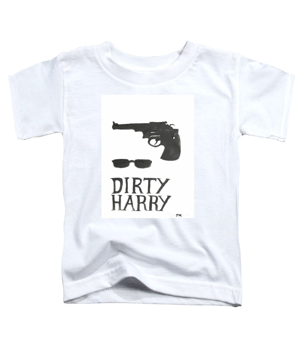 Dirty Harry Alternative Movie Poster Toddler T-Shirt featuring the painting Dirty Harry Alternative Movie Poster by James McCormack