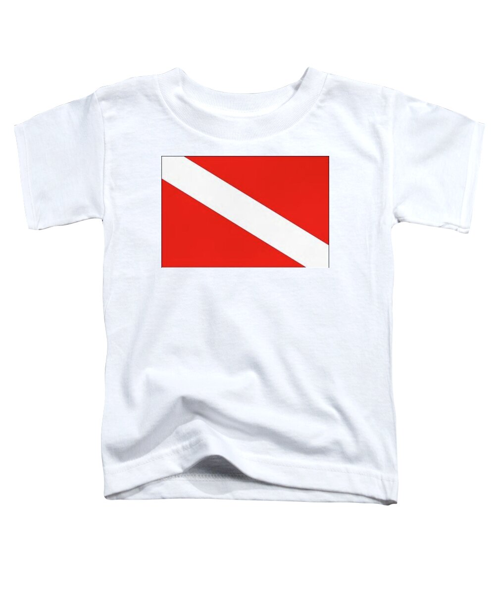 Scuba Divers Toddler T-Shirt featuring the photograph Dive Flag by Dennis McCarthy
