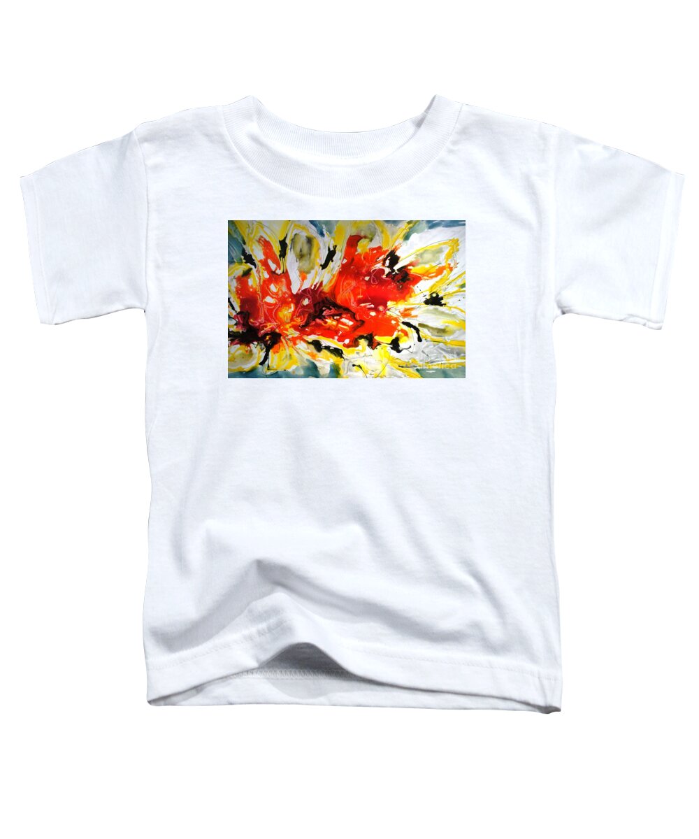  Toddler T-Shirt featuring the painting Divine Blooms-22446 by Baljit Chadha