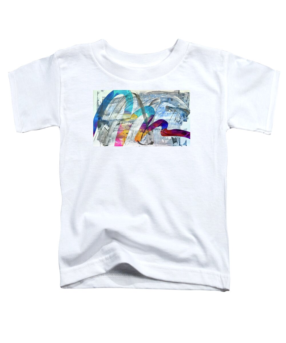 Abstract Toddler T-Shirt featuring the painting Doodle by Eric Fischer