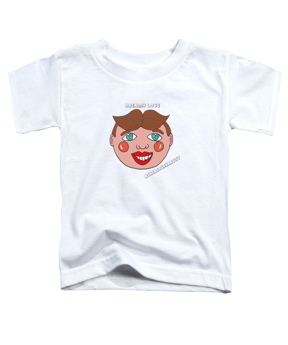 Asbury Park Toddler T-Shirt featuring the drawing Dreamy Love by Patricia Arroyo