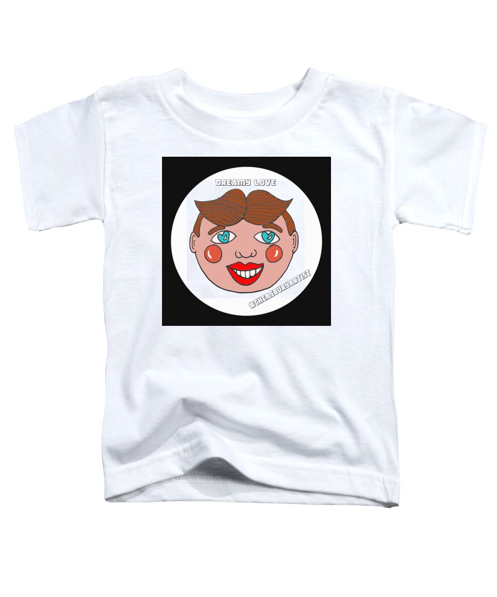 Tillie Toddler T-Shirt featuring the drawing Dreamy Love Tillie by Patricia Arroyo
