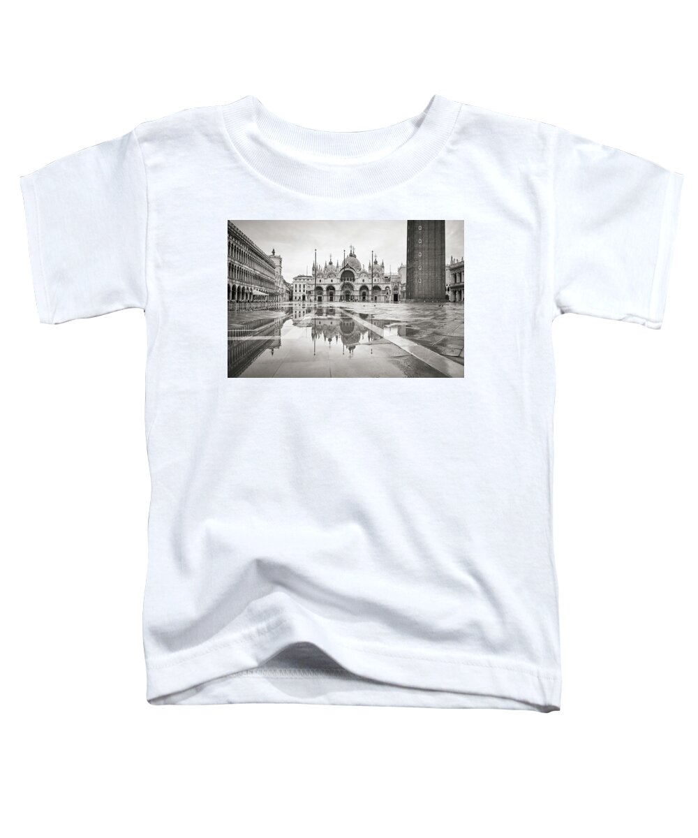 Fine Art Photo Toddler T-Shirt featuring the photograph DSC04113XBNsC - Saint Mark Square June 2020 by Marco Missiaja