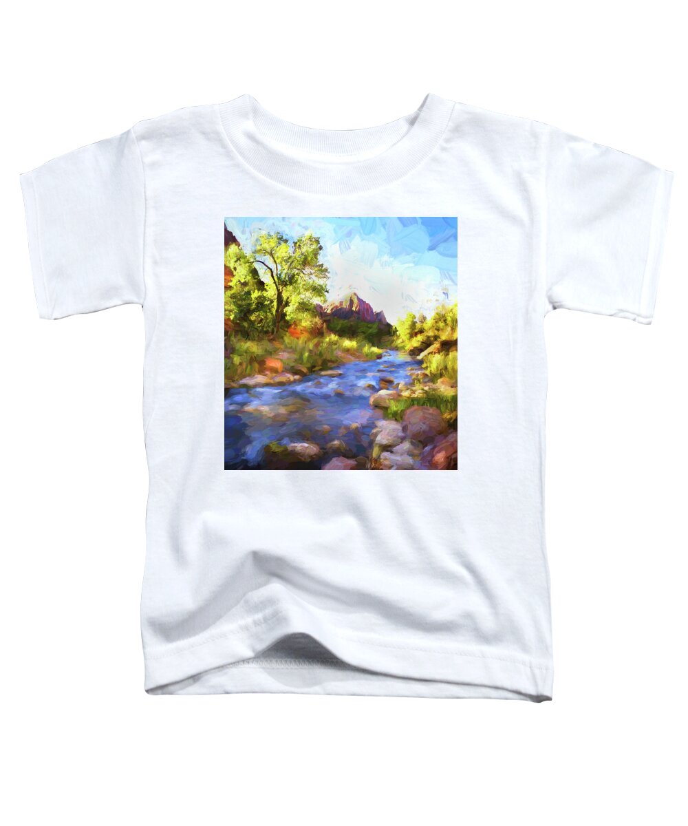Zion Toddler T-Shirt featuring the photograph Early Morning Sunrise Zion N.P. X102 by Rich Franco
